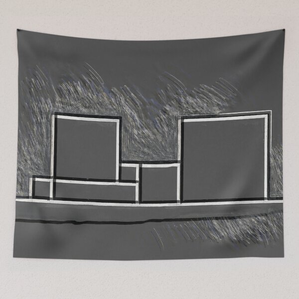 Item preview, The City of Black and White Squares "A" at Night designed and sold by Istvan Ocztos.