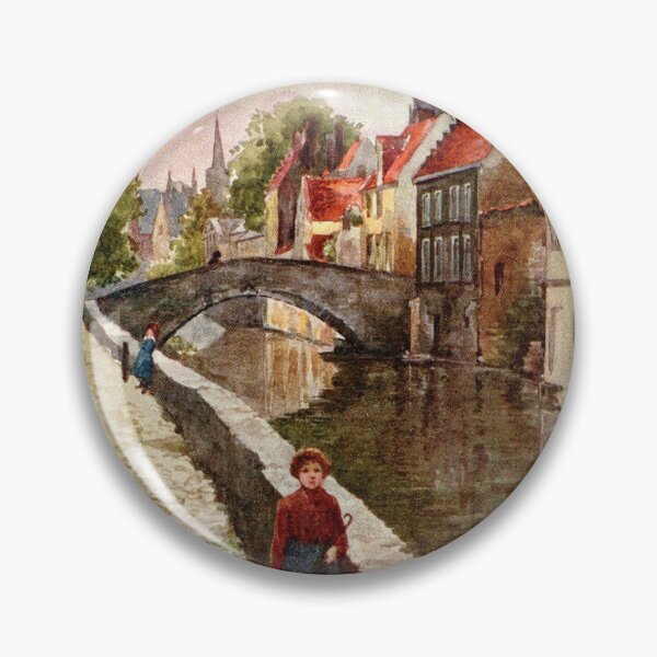 Item preview, Vintage retro style Bruges travel ad designed and sold by aapshop.