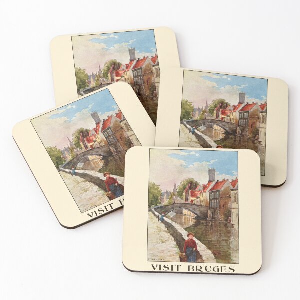 Aperçu de l'œuvre Publicité de voyage de Bruges de style rétro vintage créée et vendue par aapshop.
