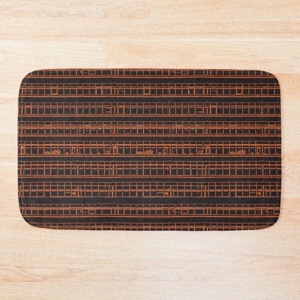 Item preview, Orange Architectural Abstraction designed and sold by Elinacon.