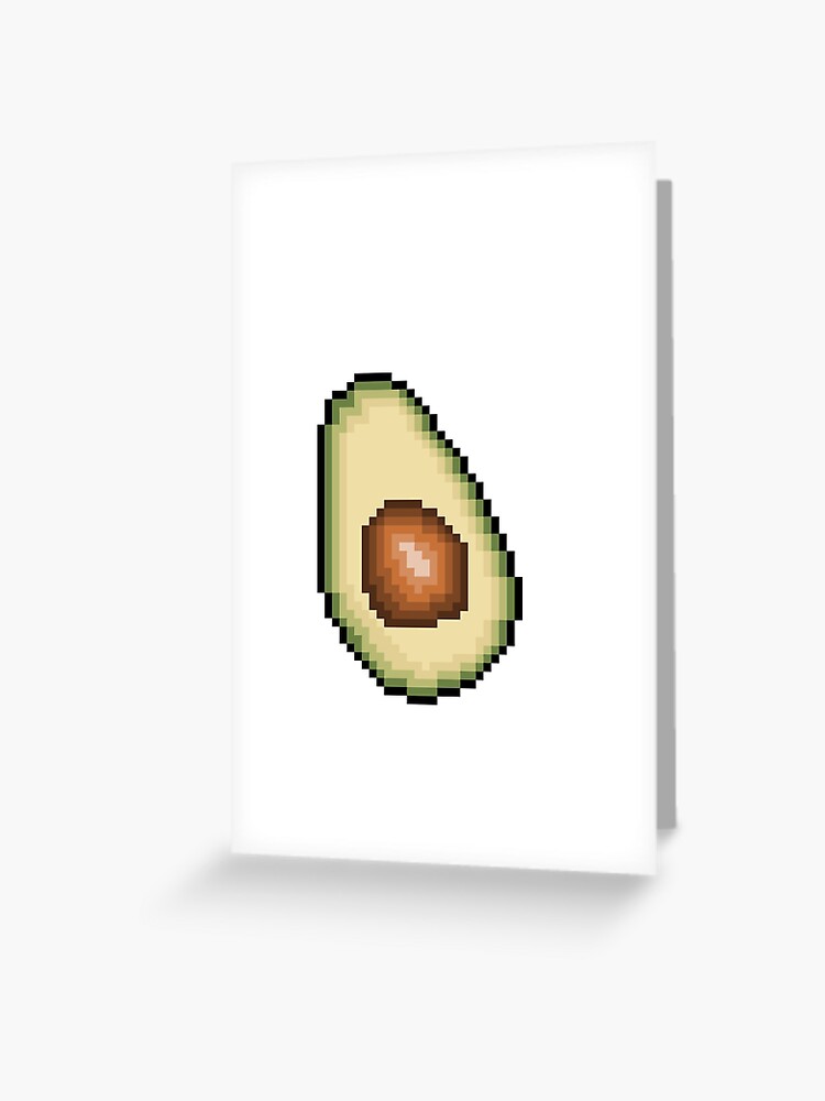 Avocado 8 Bit Pixel Art Greeting Card