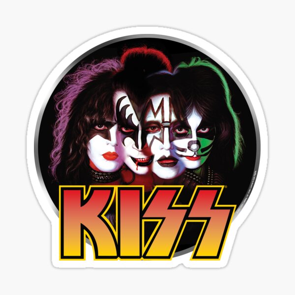Kiss Faces Merge Sticker For Sale By Thechillfactor Redbubble