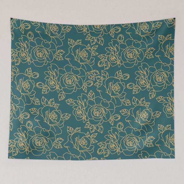 Item preview, "Feeling Rosie" in Forest Green & Gold designed and sold by bahnessr-art.