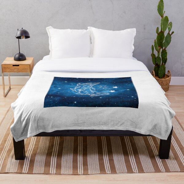Aperçu de l'œuvre Croissant de lune étoiles éclipse céleste décroissante créée et vendue par RhiRhi Weston.