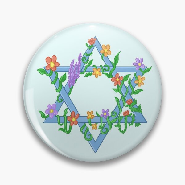 Item preview, Floral Star of David : Magen David : Jewish Symbols : Judaism designed and sold by erinacrafts.