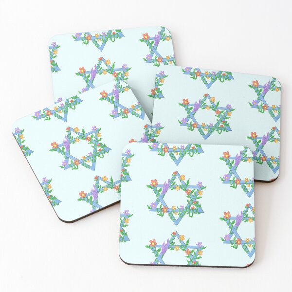 Item preview, Floral Star of David : Magen David : Jewish Symbols : Judaism designed and sold by warm adornments.
