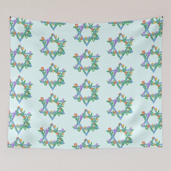 Item preview, Floral Star of David : Magen David : Jewish Symbols : Judaism designed and sold by erinacrafts.