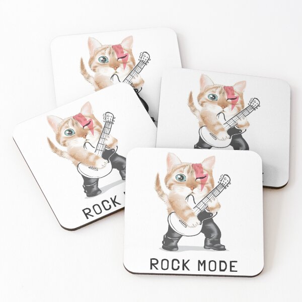 Item preview, Adorable Feline Rockstar Kitty Cat Guitarist designed and sold by ozunu.