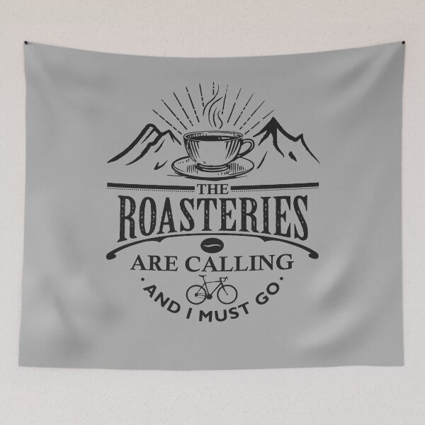 Item preview, The Roasteries are Calling And I Must Go - Coffee & Cycling Cool Hipster designed and sold by JinxWhaleDesign.