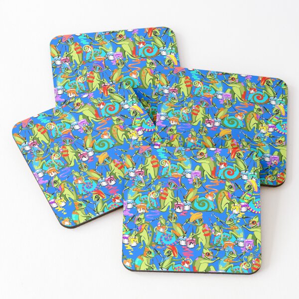Item preview, Chameleon Paint Party | Blue designed and sold by L Diane Johnson.