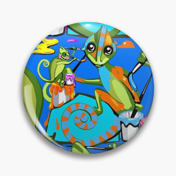 Item preview, Chameleon Paint Party | Blue designed and sold by L Diane Johnson.