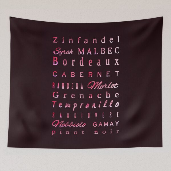 Item preview, Types of Red Wine Typography Poster designed and sold by tanjica.