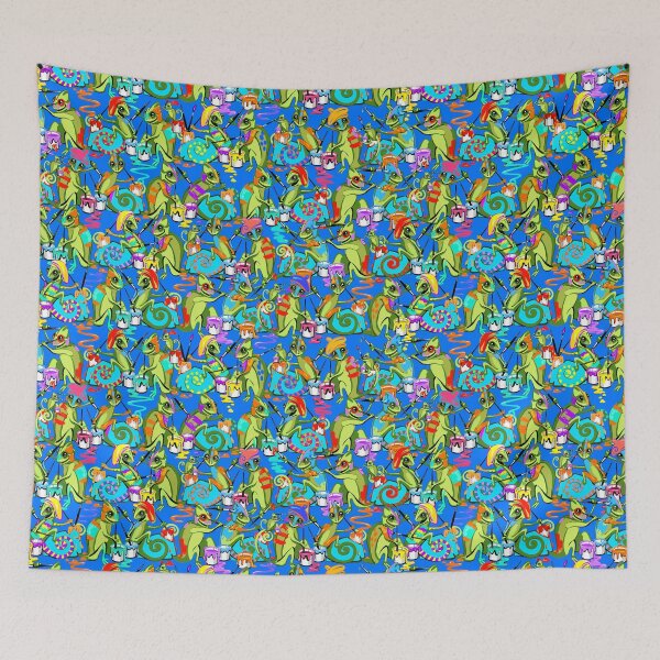 Item preview, Chameleon Paint Party | Blue designed and sold by L Diane Johnson.