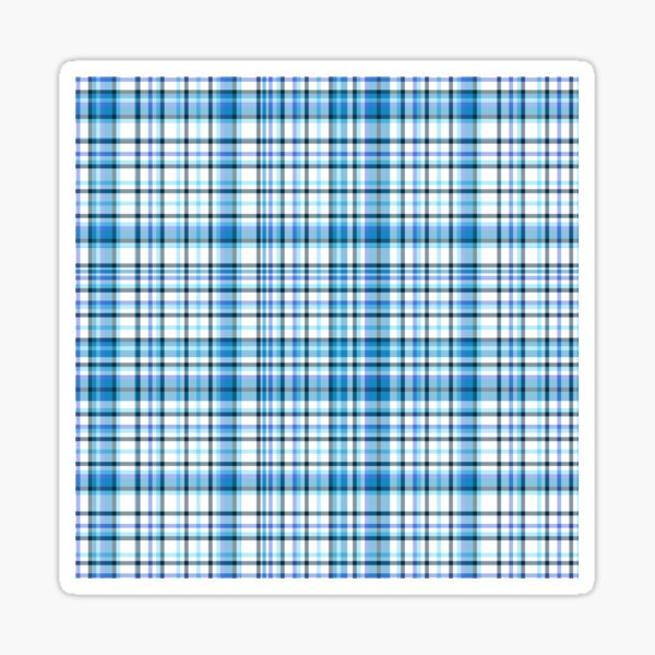 Blue Hydrangea Tartan | Sticker