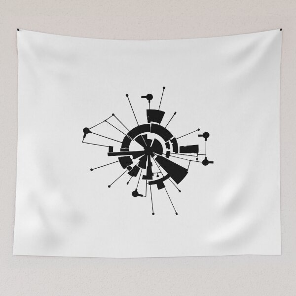 Item preview, ALPHA BLACK DIAGRAM CLOCK designed and sold by sorellarium13.