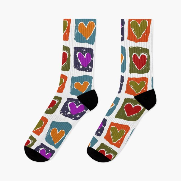 Item preview, 4 multicoloured hearts designed and sold by alisondexter.