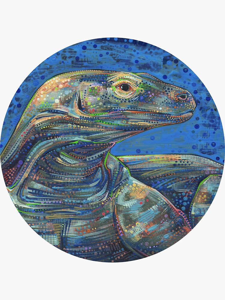 Komodo Dragon Painting - 2012 by gwennpaints