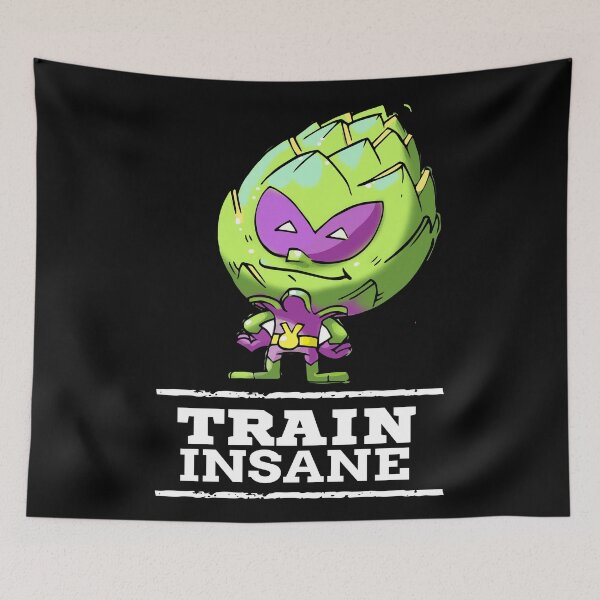 Item preview, Train Insane Artichoke Alien Workout Bodybuilding Planet 9 designed and sold by ProjectX23.