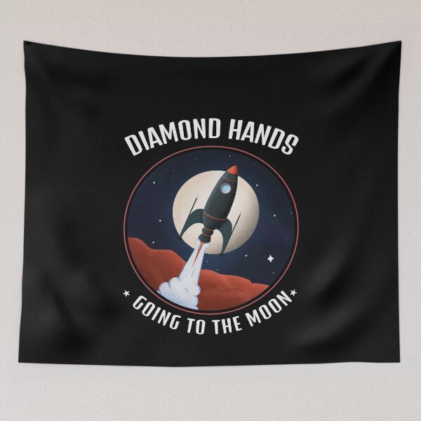 Item preview, Retail traders Diamond hands going to the moon designed and sold by SKilner.