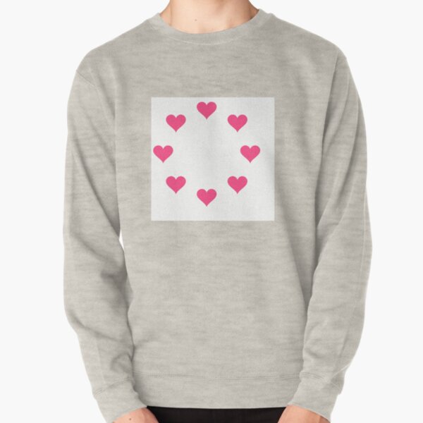 Circle of Pink Hearts Pullover Sweatshirt