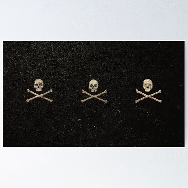 Item preview, Tri Skull & Crossbones - Black designed and sold by FutureRevArt.