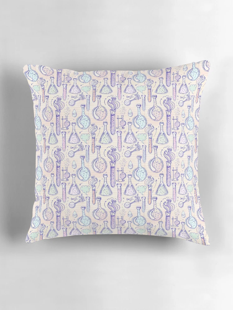 Thumbnail 3 of 4, Pillow, Science Pattern designed and sold by LabJunky.