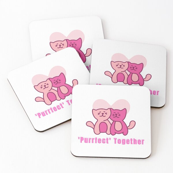 Item preview, Purrfect Together Valentines Day Design - Cute designed and sold by Pumpkin-Prints.