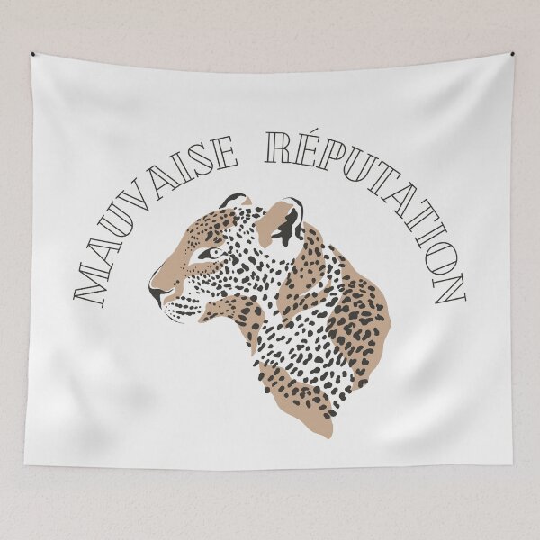 Item preview, Mauvaise Reputation - French for Bad Reputation - Typography and Jaguar designed and sold by Mars Babe.