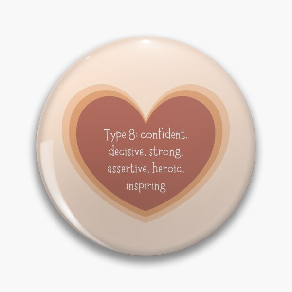 Item preview, Enneagram Type 8 Eight Personality Test, Myers Briggs, Neutral Earth Tones Heart designed and sold by BohoStudio.