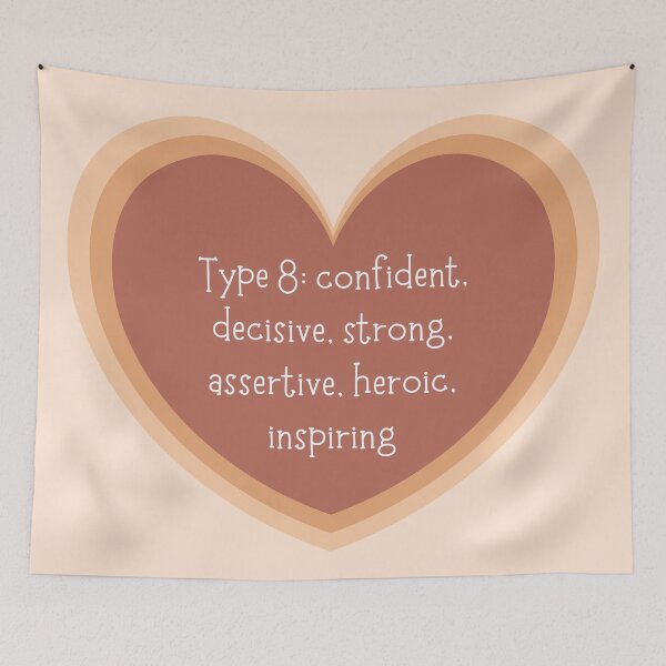 Item preview, Enneagram Type 8 Eight Personality Test, Myers Briggs, Neutral Earth Tones Heart designed and sold by BohoStudio.