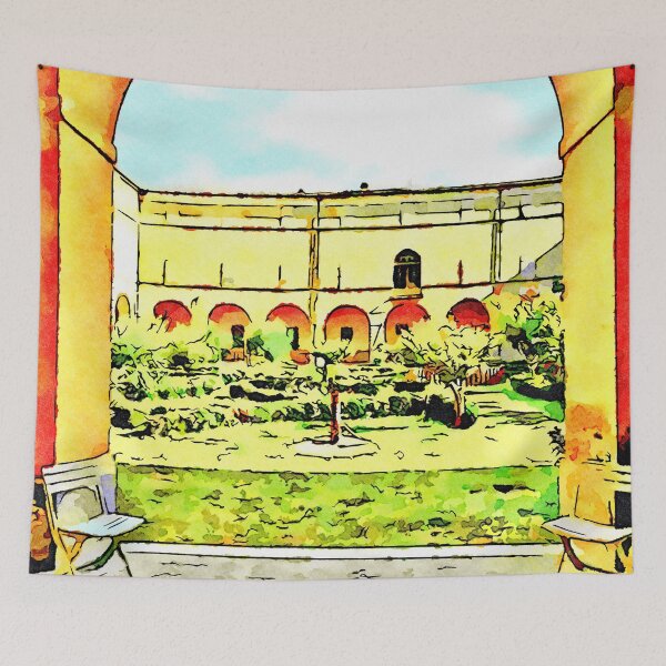Item preview, Istituto Emiliani: garden inside the cloister of the convent designed and sold by Giuseppe Cocco.