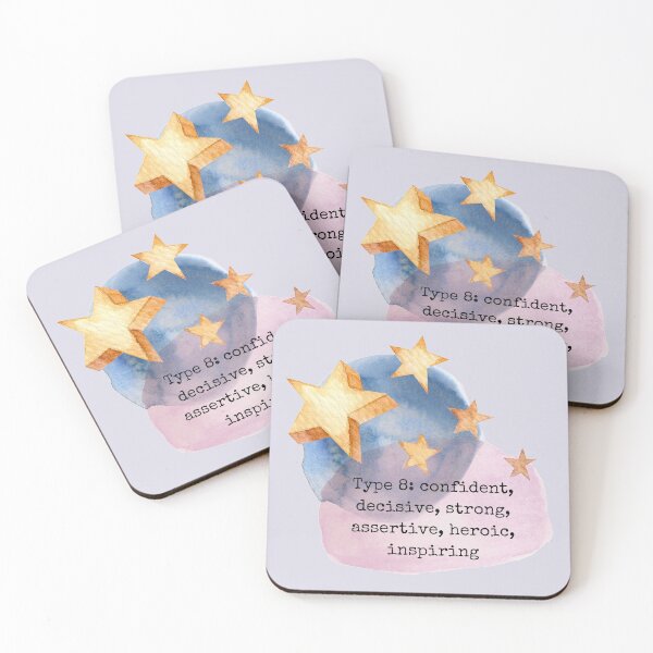 Item preview, Enneagram Type 8 Eight Personality Test Myers Briggs Watercolor Stars Celestial Pink Lilac designed and sold by BohoStudio.