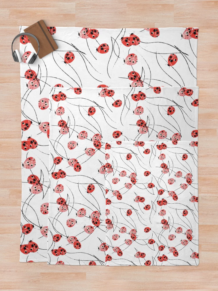 Thumbnail 5 of 6, Throw Blanket, Ladybug pattern designed and sold by BasicClear.