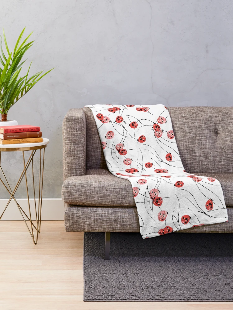 Thumbnail 2 of 6, Throw Blanket, Ladybug pattern designed and sold by BasicClear.