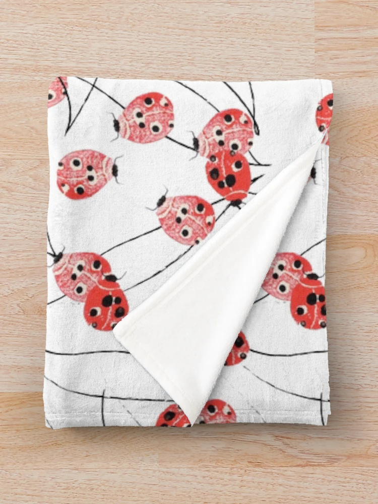 Thumbnail 3 of 6, Throw Blanket, Ladybug pattern designed and sold by BasicClear.
