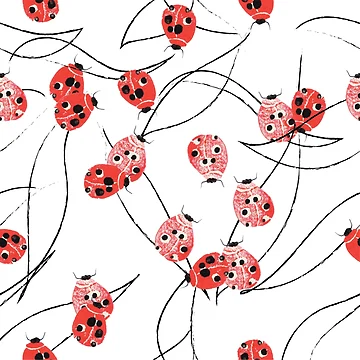 Artwork thumbnail, Ladybug pattern by BasicClear
