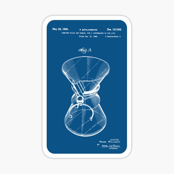 Item preview, Coffee Chemex patent / coffee patent gift idea designed and sold by anodyle.