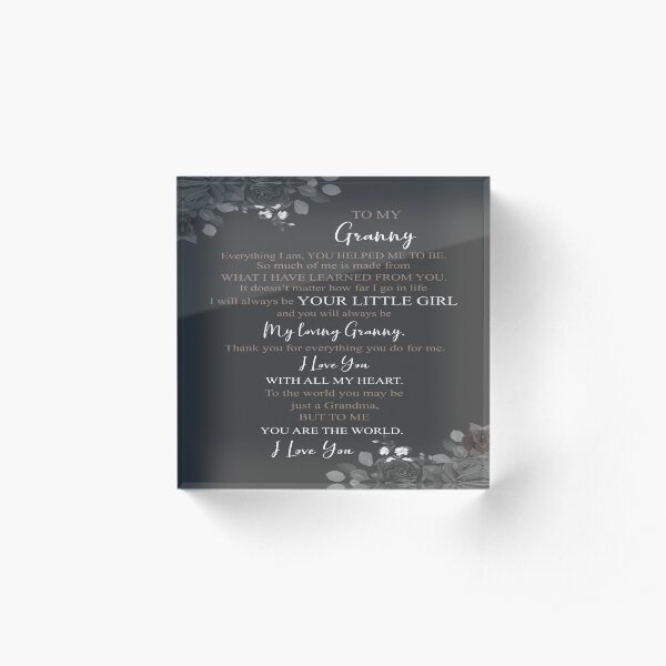Granny Pillow - black Granny - Granny pillow - Granny - Granny Gift Acrylic Block