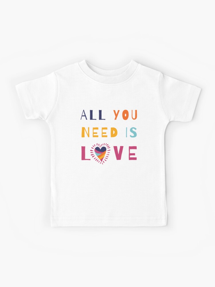 All You Need Is Love Unisex Valentine's Day Children's Kids T Shirts T-Shirt Top 