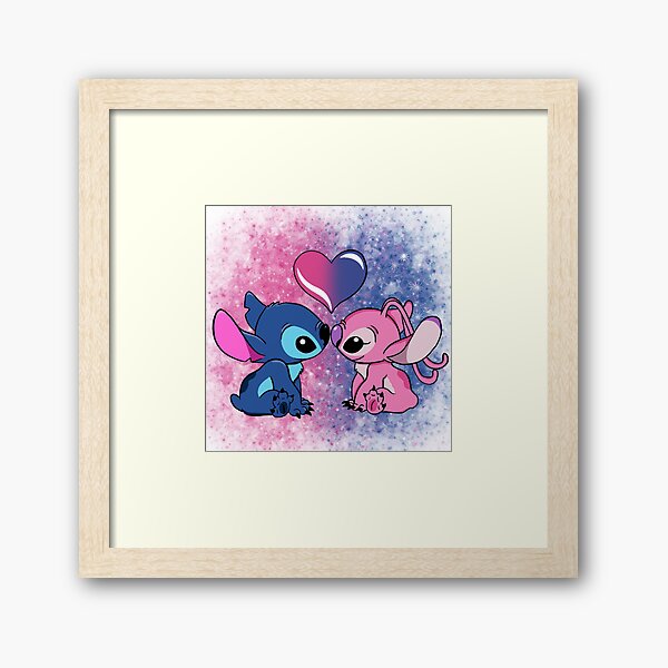 Stitch and Angel | Framed Art Print