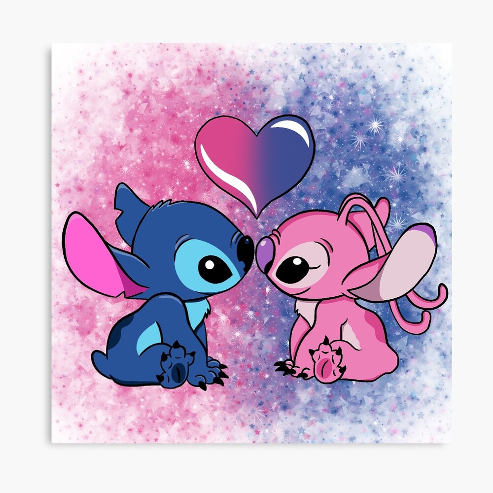 Stitch and Angel  Pin for Sale by munchie2020