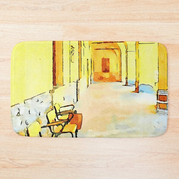 Item preview, Istituto Emiliani: three chairs on the porch of the cloister designed and sold by Giuseppe Cocco.