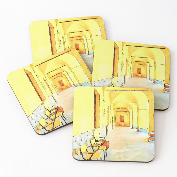 Item preview, Istituto Emiliani: three chairs on the porch of the cloister designed and sold by Giuseppe Cocco.