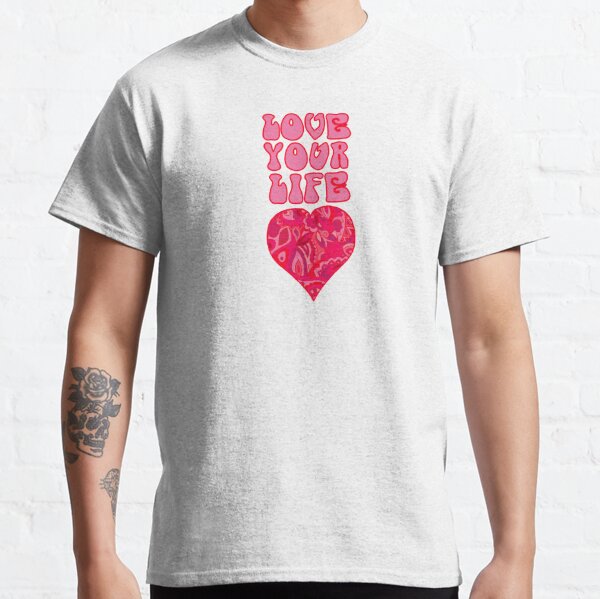 Retro Inspirational Design - Love Your Life - Red Classic T-Shirt