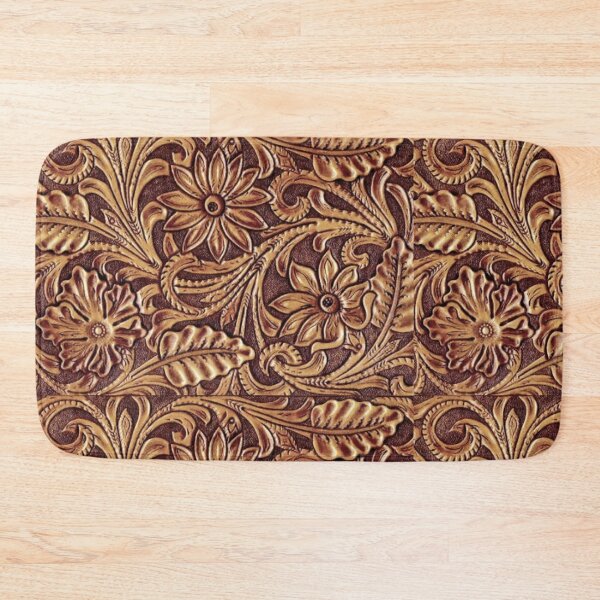 Item preview, Faux Leather Western Tooled Southwestern Daisies Floral Cowgirl Cowboy Country Ranch Rodeo Farm Girl designed and sold by scboutique.