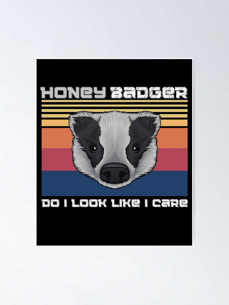 Honey badger do i look like i care, Funny Badger animals 4