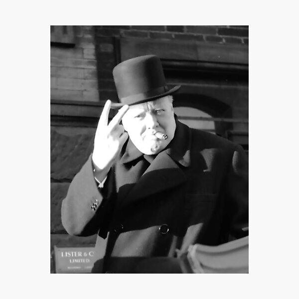 Item preview, Winston Churchill V Day V Sign 1945 designed and sold by WallArt01.