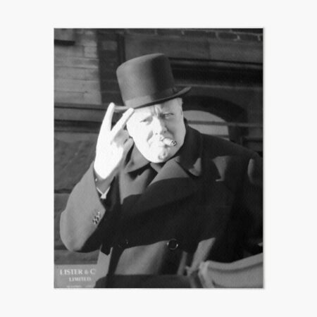 Artikel-Vorschau von Winston Churchill V Tag V Zeichen 1945, designt und verkauft von WallArt01.