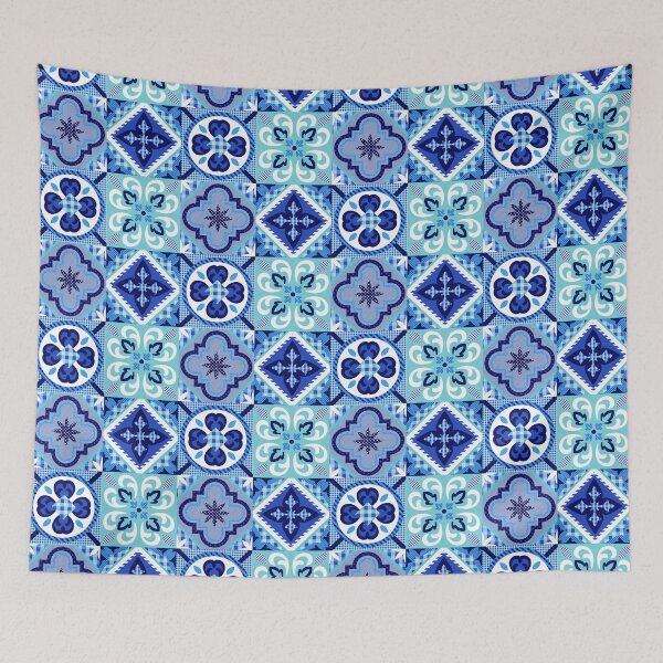 Item preview, Blue Tile Patchwork designed and sold by pakanta.