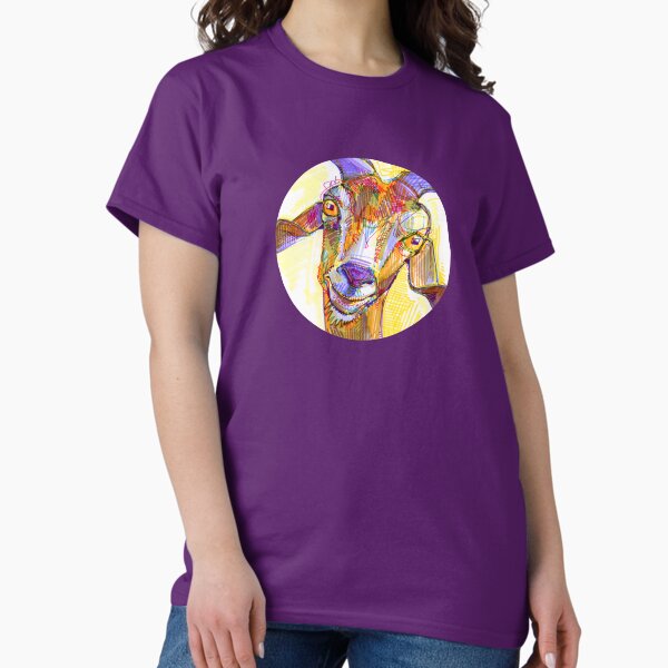 Joli petit visage de chèvre T-shirt classique